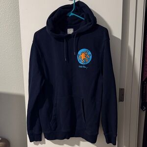 GAP Navy Keith Haring Art Hoodie